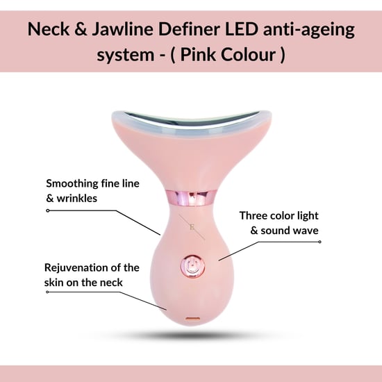 Hals & Jawline Definer LED anti-ageing systeem - ( Roze kleur ) - Image 3
