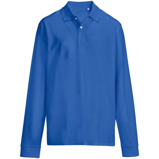 SOLS unisex volwassen piqué poloshirt met lange mouwen (Koningsblauw) - Image 1