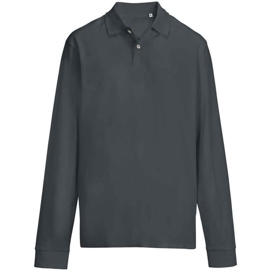 SOLS unisex volwassen piqué poloshirt met lange mouwen (Muisgrijs) - Image 1