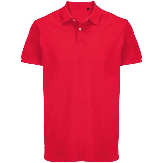 SOLS Unisex Adult Pacific Piqué Tweelingnaaldssteek Poloshirt (Rood) - Image 1