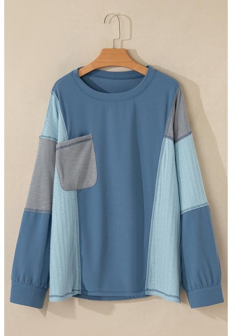 Azura Exchange Dames Patchwork Lange Mouwen Trui - Image 4