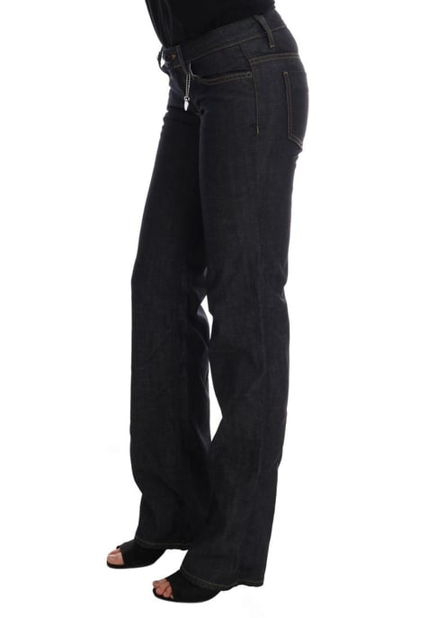 Costume National Dames Donkerblauwe Katoenen Classic Fit Jeans - Image 2