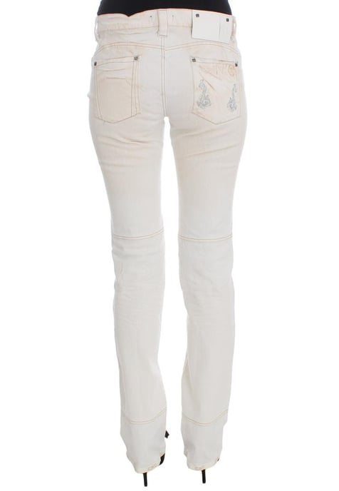 Costume National Dames Witte Katoenen Slim Fit Bootcut Jeans - Image 2