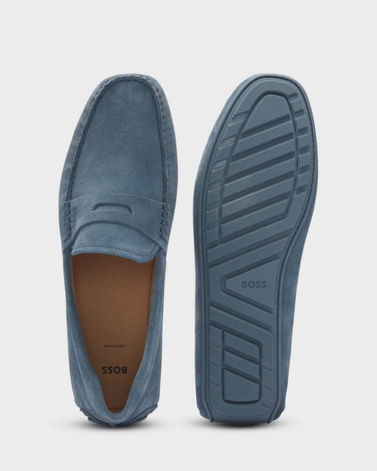 BOSS Orange Noel Heren Suede Rijdmokkers - Image 4