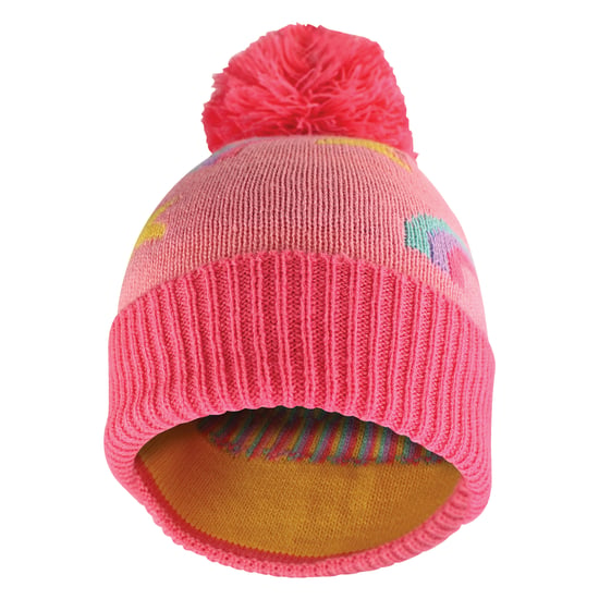 Meisjes Regenboog Muts met Pompon | Kinderen Warme Wintermuts met Pompon - Image 3