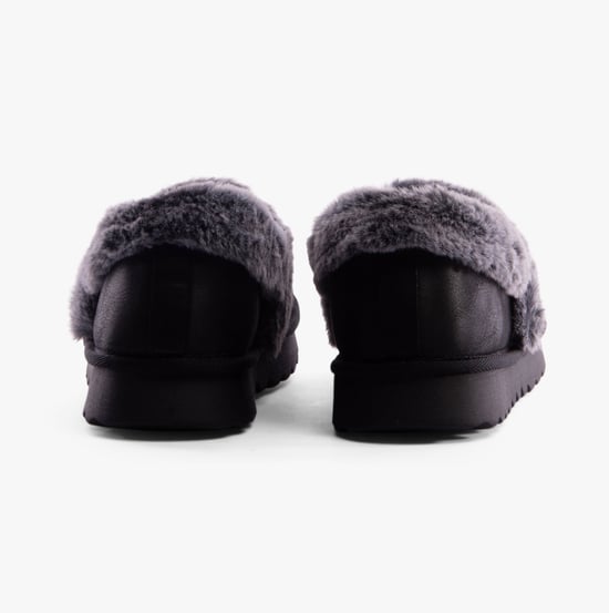 Skechers Cozy Up Polyester Dames Zwarte Slippers - Image 4