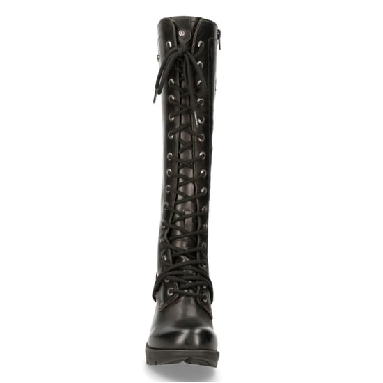 New Rock M-TR005-S1 Dames Kniehoge Zwarte Gothic Hoge Hakken Laarzen - Image 5