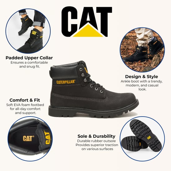 Caterpillar Colorado 2.0 Zwarte leren wandelschoenen enkel - Image 2