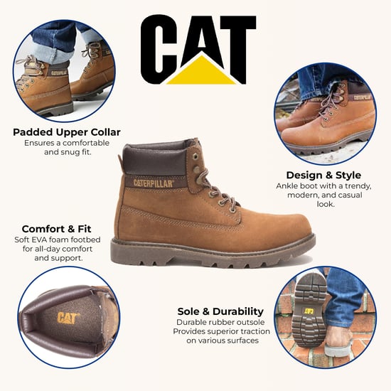 Caterpillar Colorado 2.0 Beige leren wandelschoenen enkel - Image 2