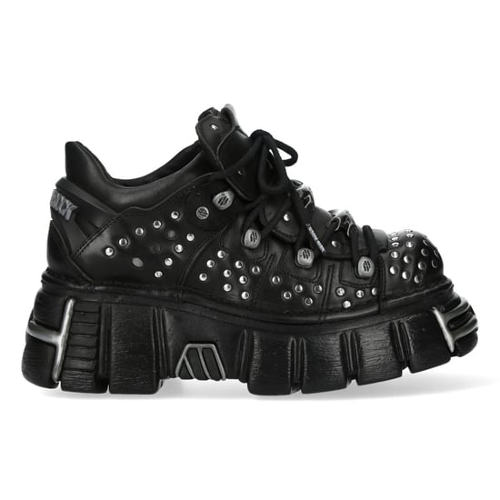 New Rock M-120NR-C1 Zwarte leren Gothic Platform enkellaarsjes - Image 4