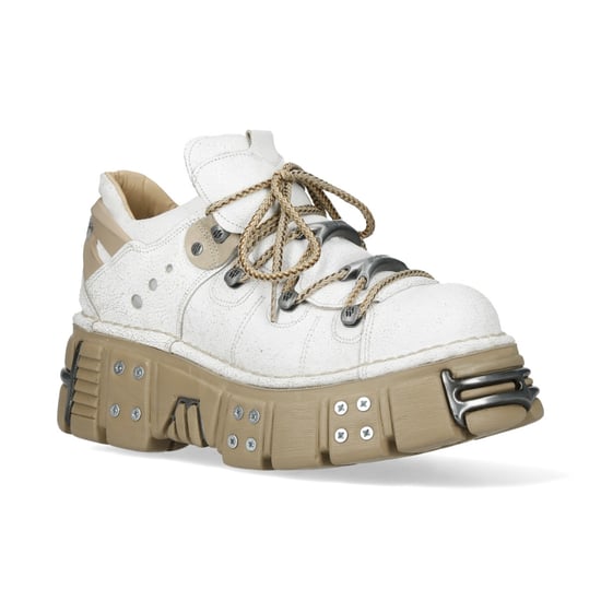 New Rock M-120N-C80 Witte Gothic Platform Enkellaarsjes - Image 1