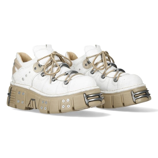 New Rock M-120N-C80 Witte Gothic Platform Enkellaarsjes - Image 3