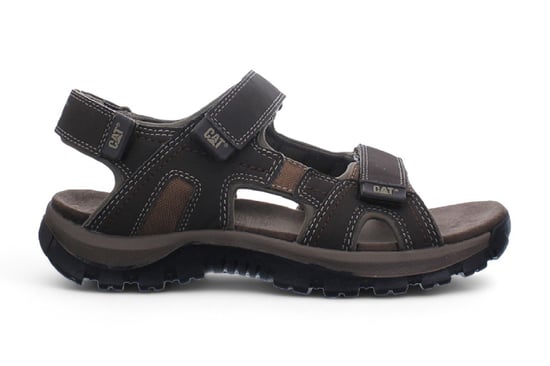 Caterpillar Heren Donkerbruine Leren Giles Trekking Sandalen - Image 1