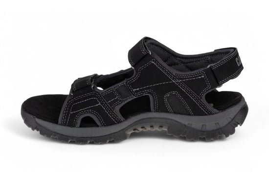 Caterpillar Heren Zwarte Leren Giles Trekking Sandalen - Image 5