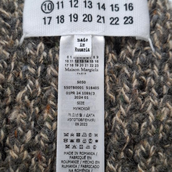 Maison Margiela Gebreide Muts in Grijs Wol - Image 3