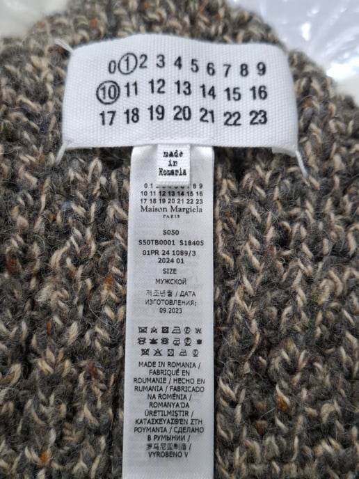 Maison Margiela Gebreide Muts in Grijs Wol - Image 5