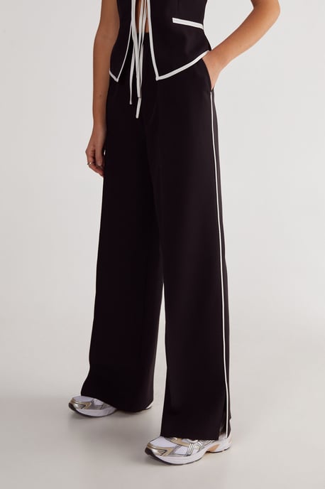 Tailored Contrast Piped Joggers - Image 1
