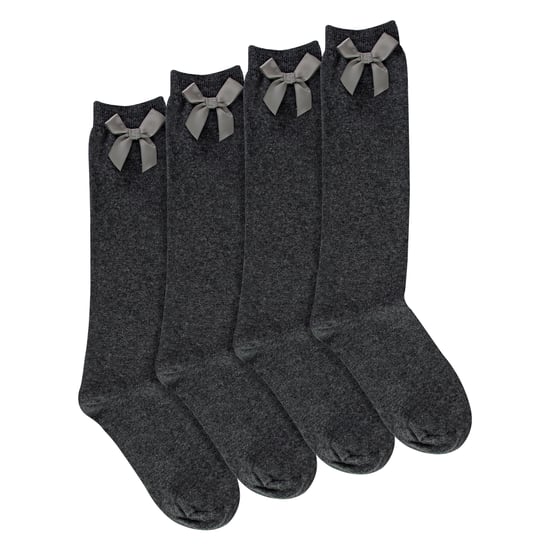 Meisjes 4-Pack Kniesokken met Strik | Effen Lange Sokken voor Kinderen - Image 4