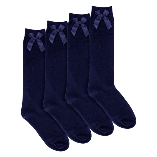 Meisjes 4-Pack Kniesokken met Strik | Effen Lange Sokken voor Kinderen - Image 4