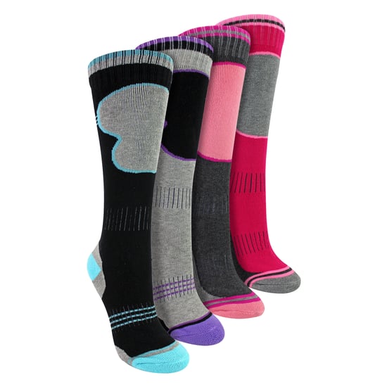 4-Pack Meisjes Skisokken | Thermische Winter Kussensokken voor Kinderen - Image 1