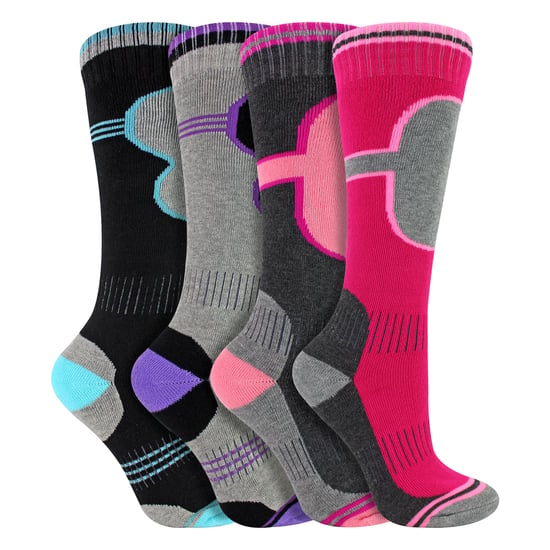 4-Pack Meisjes Skisokken | Thermische Winter Kussensokken voor Kinderen - Image 3