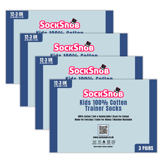 12 Pack Kinderen 100% Katoenen Trainingssokken - Image 2