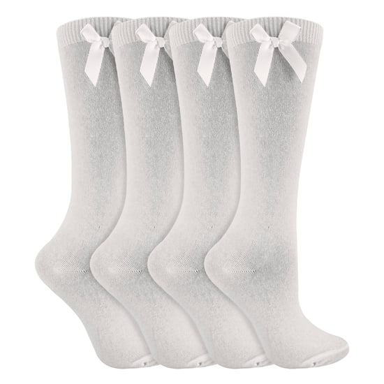 Meisjes 4-Pack Kniesokken met Strik | Effen Lange Sokken voor Kinderen - Image 3