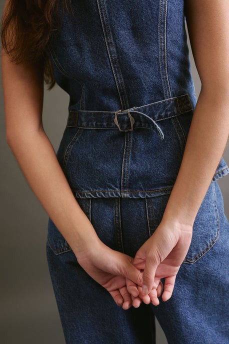 The Longline Denim Waistcoat - Image 4