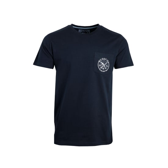Weird Fish Heren Tidal Organic Korte Mouwen T-Shirt (Marineblauw) - Image 1