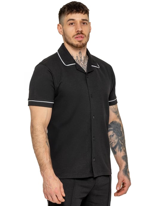 Enzo | Heren Biesjes Shirt & Korte Broek Tracksuit Set - Image 3