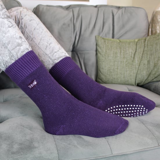 THMO - Indoor Slipper Sokken met Grijpers voor Kinderen - Paars - Image 4
