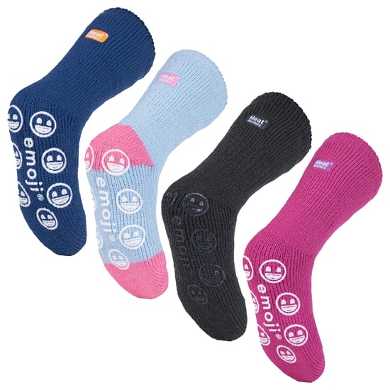 Heat Holders - Kinderen 4 paar nieuwigheid Emoji-sokken - Emoji Mix - Image 3