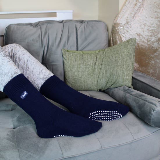 THMO - Indoor Slipper Sokken met Grijpers voor Kinderen - Marine - Image 3
