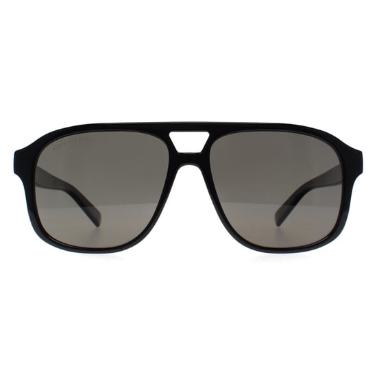 Gucci Aviator Heren Glimmend Zwart Grijs Gepolariseerd GG1856S - Image 1