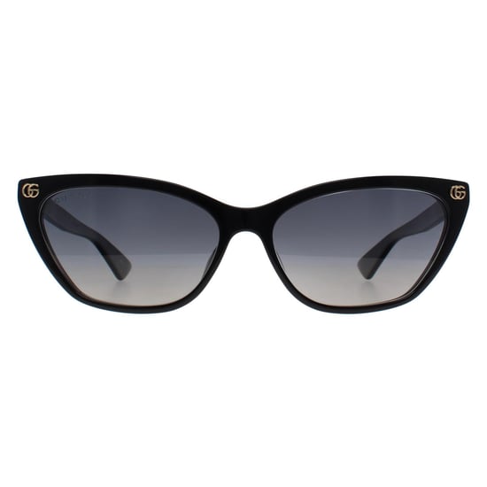 Gucci Cat Eye Vrouwen Glimmend Zwart Grijs Gradiënt Gepolariseerd GG1815S - Image 1