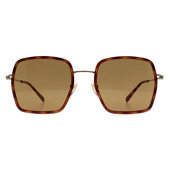 Gucci Vierkant Dames Havana Goud Bruin GG1848S - Image 1