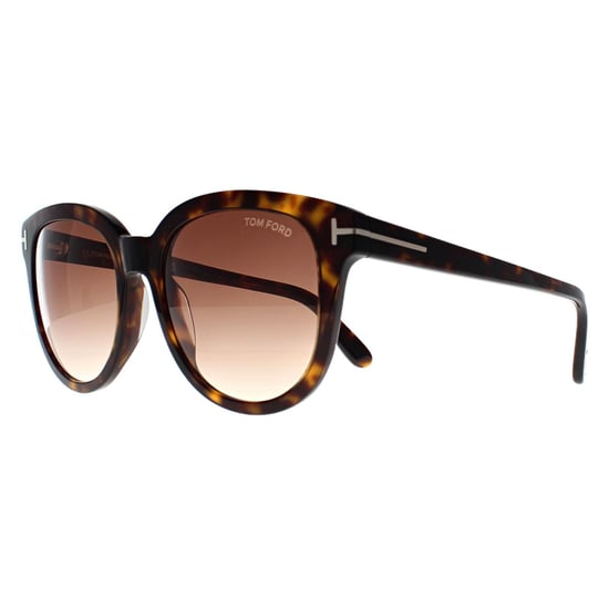Tom Ford Ronde Dames Donker Havana Bruin Kleurverloop Olivia FT0914 - Image 2