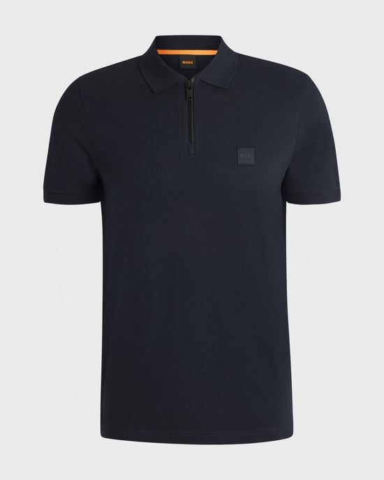 BOSS Orange Passerzip Heren Polo Shirt met Rits - Image 1