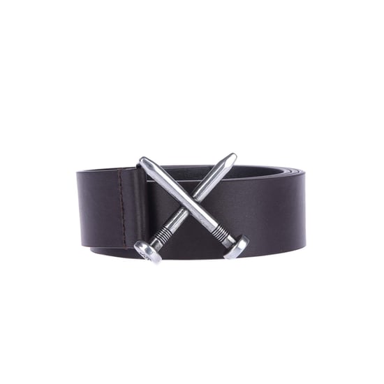 Accessories Off White Crossed Nail Belt in Black - Image 1