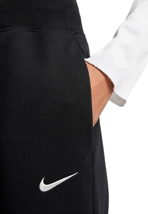 Nike Dames Phoenix Fleece Joggers met wijde pijpen in zwart - Image 3