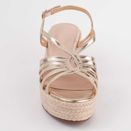 Montevita Sandalen Met Een Sleehak Salia6 Goud - Image 3