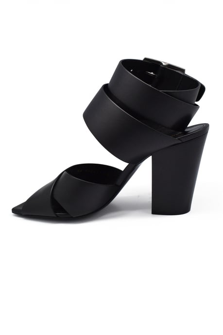 Saint Laurent sandalen met gekruiste bandjes Zwart - Image 4