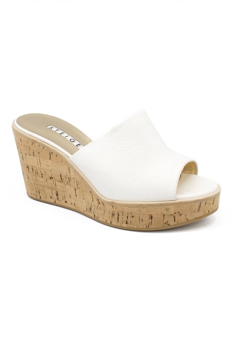 Walter Steiger muiltjes met plateau wit - Image 2
