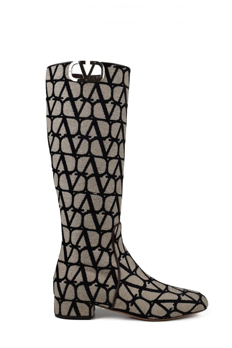 Valentino Garavani VLogo Laarzen Beige - Image 1