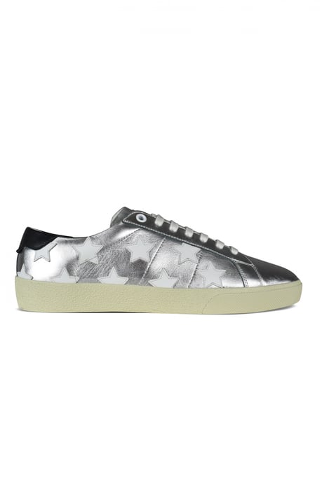 Saint Laurent Court Klassieke Sneakers Zilver - Image 1