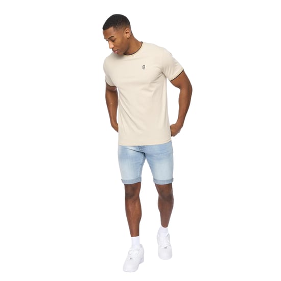 Crosshatch Heren Shellworth T-Shirt (Licht Steen) - Image 3