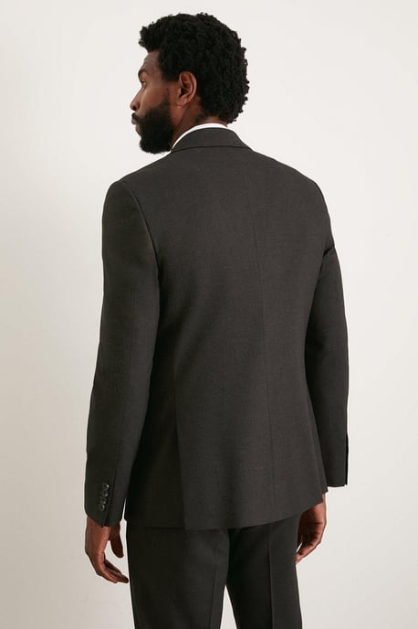 Slim Fit Charcoal Essential Suit Jacket - Image 3