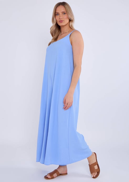 Jumpsuit met blauwe Air Flow bandjes en wijde pijpen - Image 4