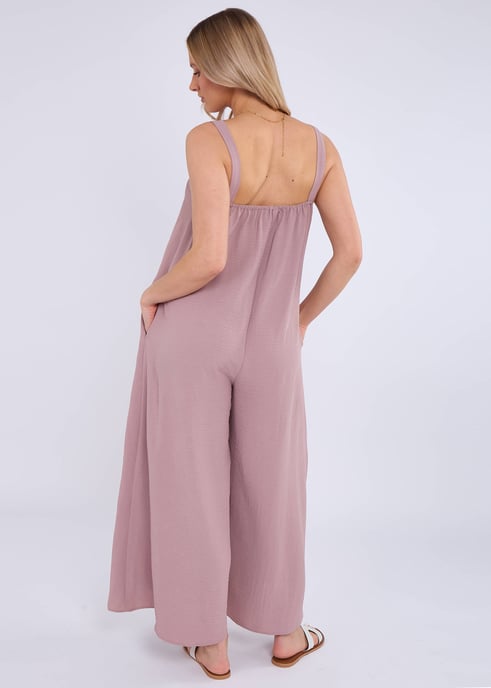 Mink Luchtstroom Jumpsuit met bandjes en wijde pijpen - Image 2