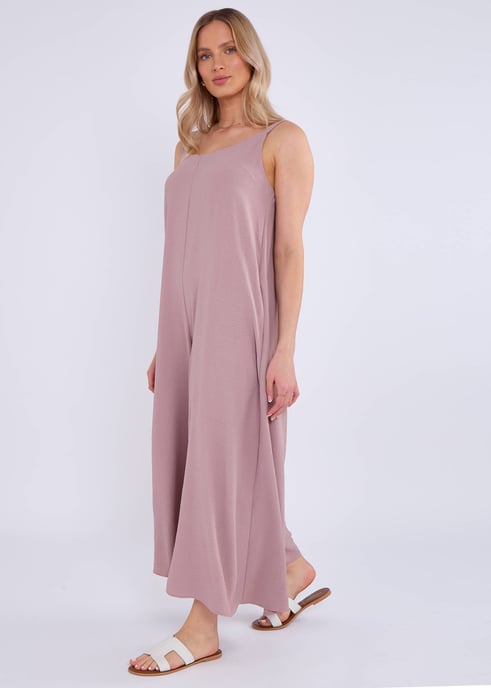 Mink Luchtstroom Jumpsuit met bandjes en wijde pijpen - Image 4